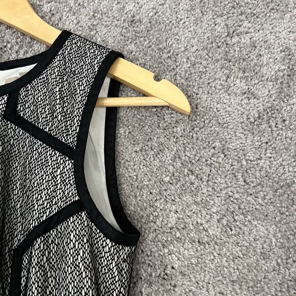 Banana Republic Dress Womens 0 BLack Lace Overlay Sleeveless Scoop Neck Zip - Picture 6 of 13